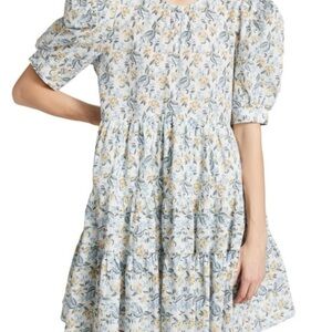 Lemon Dress in Blue and Yellow